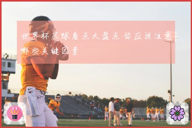 世界杯买球看点大盘点 你应该注意哪些关键因素